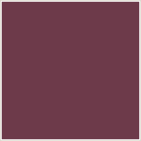 6D3A4A Hex Color Image (COSMIC, CRIMSON, MAROON, RED)