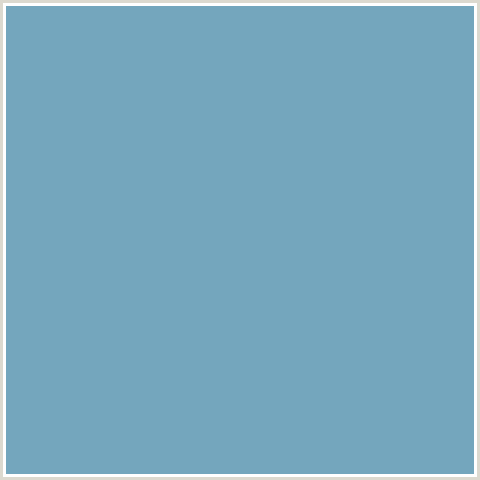 74A6BD Hex Color Image (GLACIER, LIGHT BLUE)