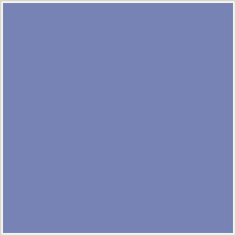 7783B4 Hex Color Image (BLUE, WILD BLUE YONDER)