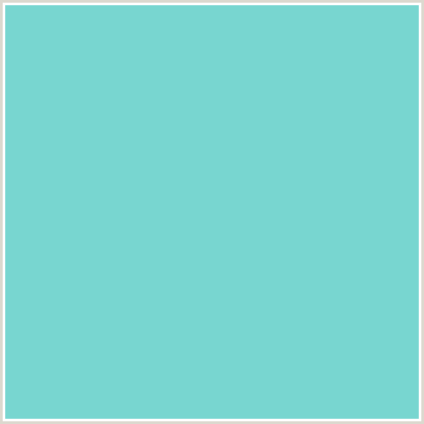 78D6D0 Hex Color Image (AQUA, BERMUDA, LIGHT BLUE)