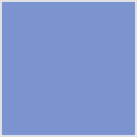 7B94D0 Hex Color Image (BLUE, CHETWODE BLUE)