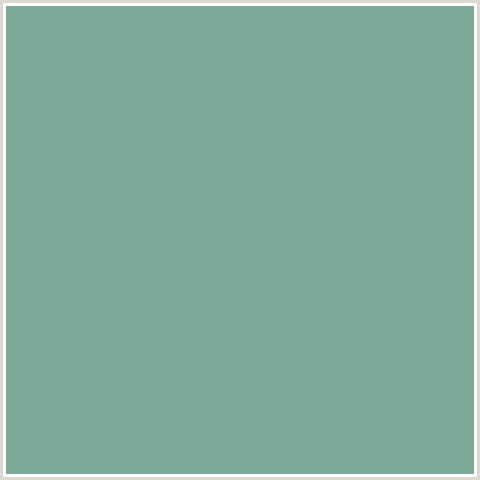 7BAB98 Hex Color Image (ACAPULCO, GREEN BLUE)