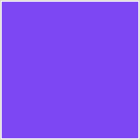 7D47F3 Hex Color Image (BLUE VIOLET, ROYAL BLUE)