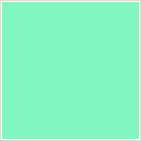 82F5C1 Hex Color Image (AQUAMARINE, GREEN BLUE)