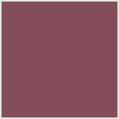 834D5C Hex Color Image (CANNON PINK, CRIMSON, MAROON, RED)