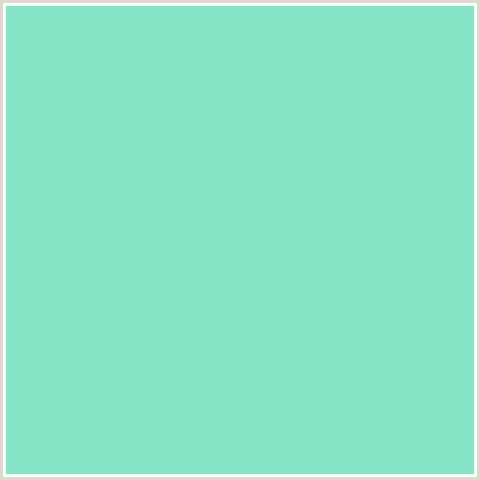 85E3C6 Hex Color Image (BLUE GREEN, RIPTIDE)