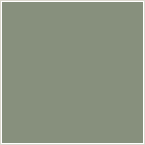 87907D Hex Color Image (BATTLESHIP GRAY, GREEN YELLOW)
