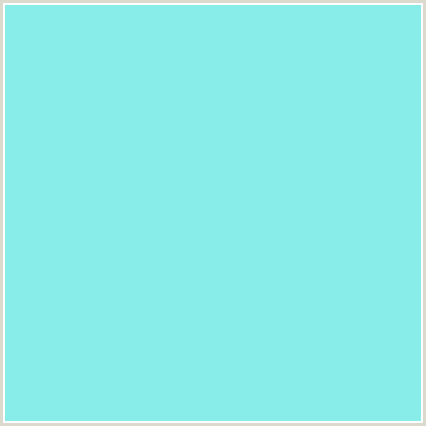 88ECE8 Hex Color Image (AQUA, BABY BLUE, LIGHT BLUE, SPRAY)