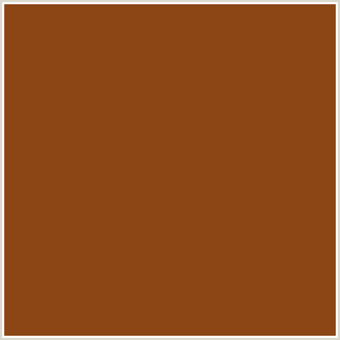 8C4515 Hex Color Image (COPPER CANYON, ORANGE RED)