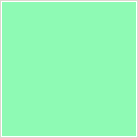 8EFAB4 Hex Color Image (AQUAMARINE, GREEN BLUE, MINT GREEN)