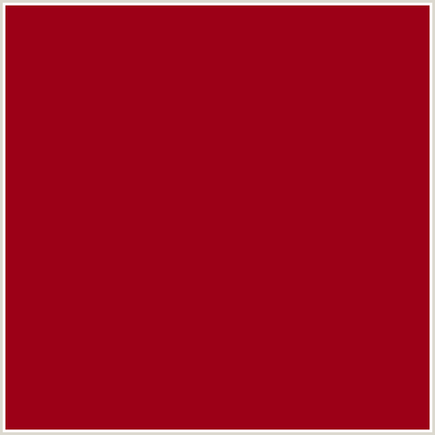 9C0017 Hex Color Image (CARMINE, RED)