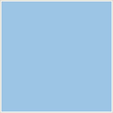 9CC4E4 Hex Color Image (BLUE, REGENT ST BLUE)
