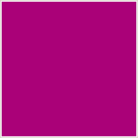 AA0078 Hex Color Image (DEEP PINK, FLIRT, FUCHSIA, FUSCHIA, HOT PINK, MAGENTA)