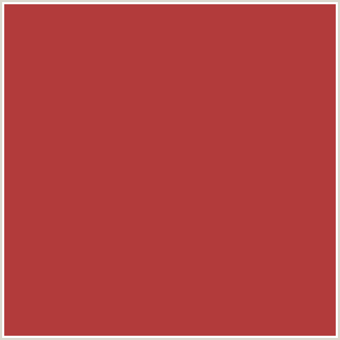 B23B3B Hex Color Image (MEDIUM CARMINE, RED)