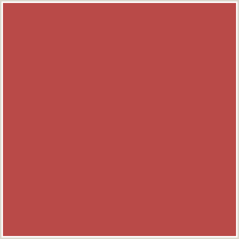 B94A48 Hex Color Image (CHESTNUT, RED)
