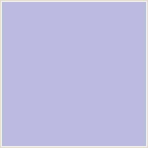 B9BADB Hex Color Image (BLUE, LAVENDER GRAY)