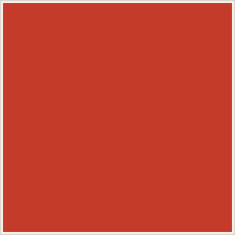 C43B2B Hex Color Image (PERSIAN RED, RED)