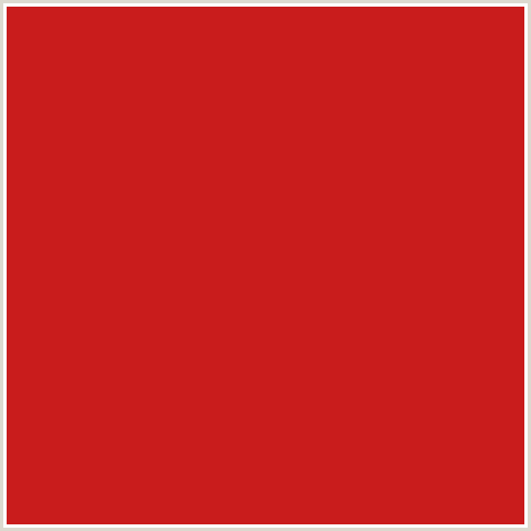 C91C1C Hex Color Image (RED, THUNDERBIRD)