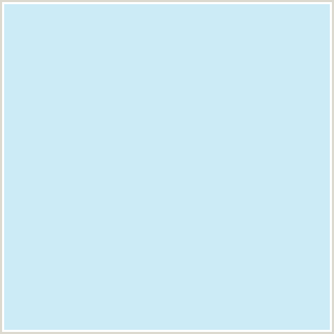 CCEBF6 Hex Color Image (BABY BLUE, LIGHT BLUE, MINT TULIP)