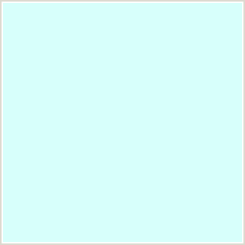 D7FFFB Hex Color Image (BLUE GREEN, FROSTED MINT)