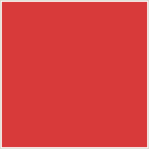 D83A3A Hex Color Image (RED, VALENCIA)