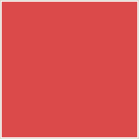 DB4A4A Hex Color Image (RED, VALENCIA)
