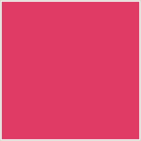 DE3C64 Hex Color Image (CERISE RED, RED)
