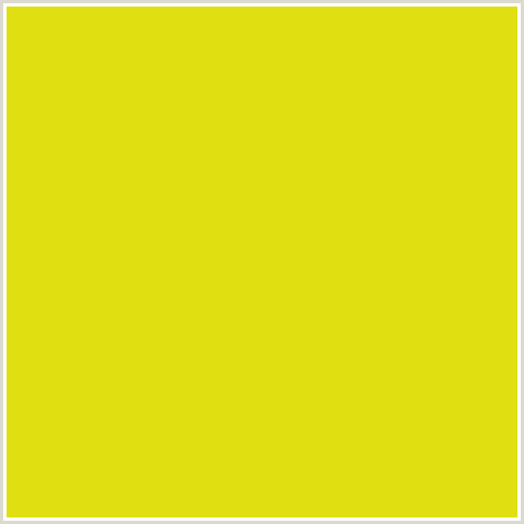 DFDF12 Hex Color Image (BARBERRY, YELLOW GREEN)