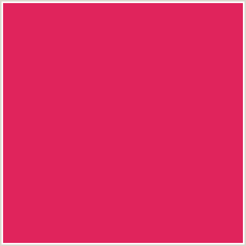 E0245C Hex Color Image (CERISE RED, RED)