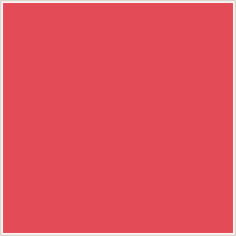 E34C57 Hex Color Image (MANDY, RED)