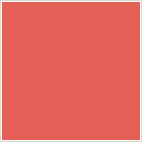 E45F56 Hex Color Image (MANDY, RED)