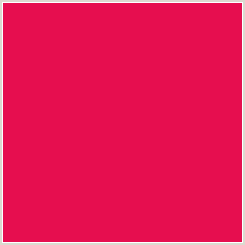 E60E4F Hex Color Image (RAZZMATAZZ, RED)