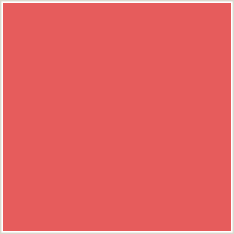 E65C5C Hex Color Image (MANDY, RED)