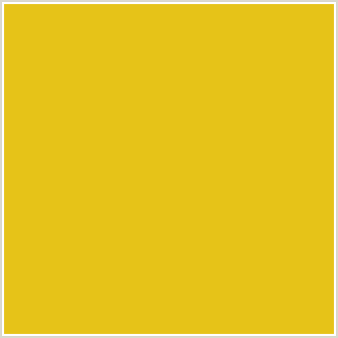 E6C318 Hex Color Image (GOLD TIPS, YELLOW)