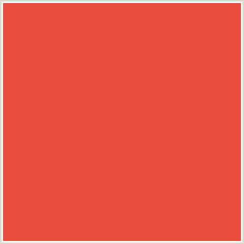 E74C3C Hex Color Image (CINNABAR, RED)