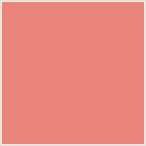 E9857D Hex Color Image (APRICOT, RED, SALMON)