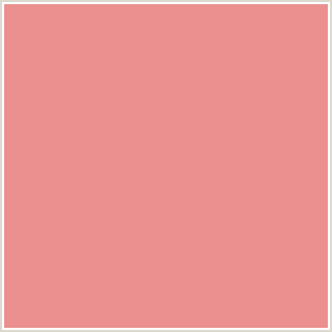 EB8F8F Hex Color Image (RED, SEA PINK)