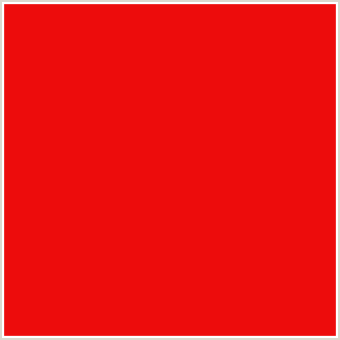 ED0C0C Hex Color Image (RED)