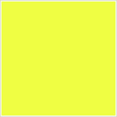 EEFF41 Hex Color Image (GOLDEN FIZZ, YELLOW GREEN)