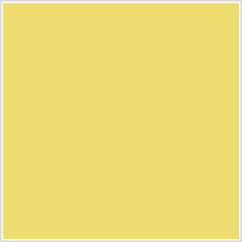EFDD6F Hex Color Image (GOLDEN SAND, YELLOW)