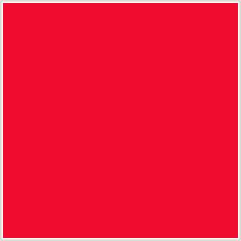 F00C2E Hex Color Image (RED, RED RIBBON)