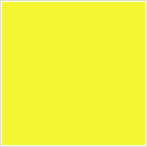 F3F631 Hex Color Image (GOLDEN FIZZ, YELLOW GREEN)