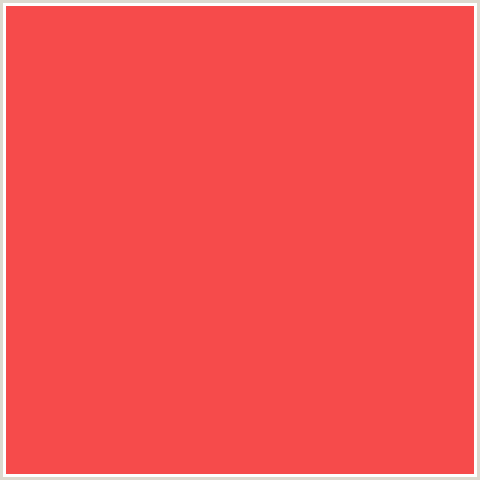 F64B4B Hex Color Image (CARNATION, RED)