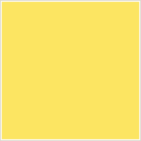 FCE562 Hex Color Image (CANDY CORN, YELLOW)