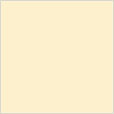 FDF0CC Hex Color Image (HALF COLONIAL WHITE, YELLOW ORANGE)
