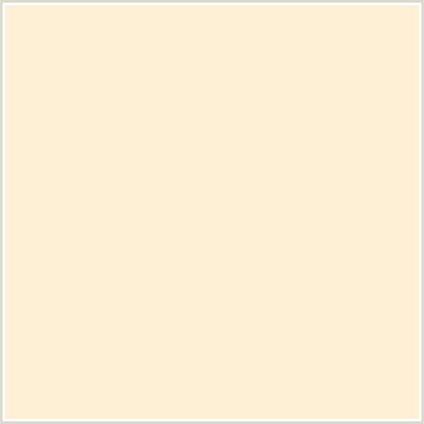 FEEFD6 Hex Color Image (BLEACH WHITE, ORANGE)