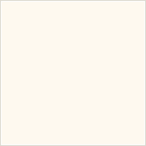 FEF9EF Hex Color Image (ORANGE WHITE, YELLOW ORANGE)