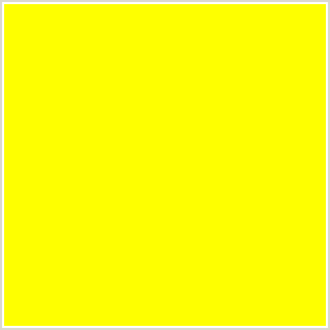 FEFF00 Hex Color Image (YELLOW, YELLOW GREEN)