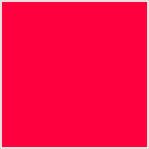 FF003F Hex Color Image (RED, TORCH RED)