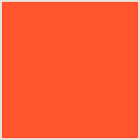 FF542E Hex Color Image (OUTRAGEOUS ORANGE, RED ORANGE)